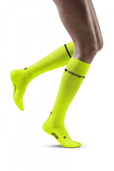 CEP - Neon Socks Damen, lange Kompressionssocke - WP20AG Neon Yellow
