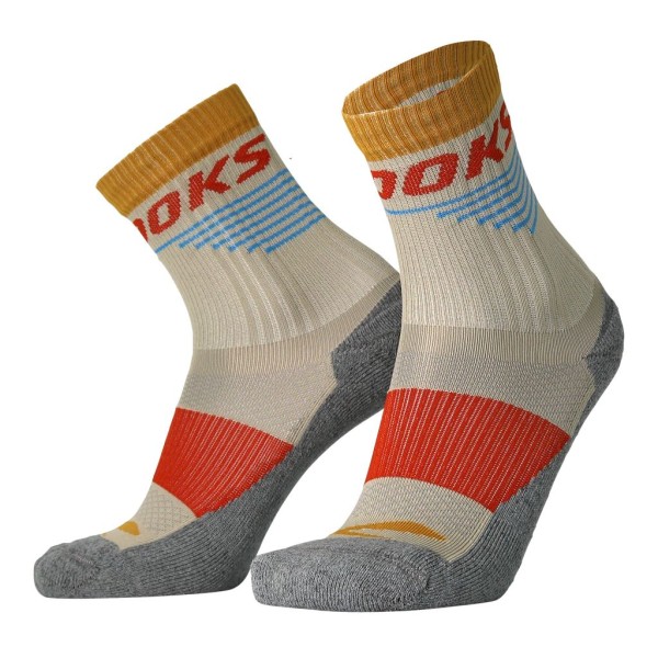 Brooks High Point Crew - Unisex Socken - 280491-214 - Oatmeal/Red Clay