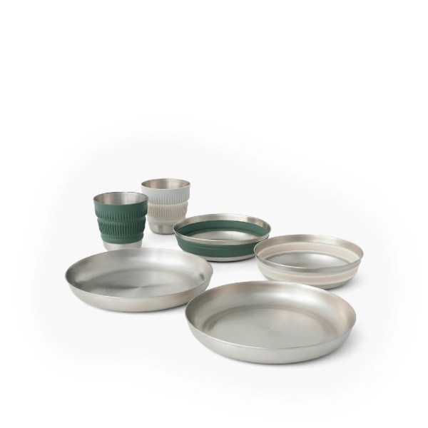 Sea to Summit Detour Stainless Steel Collapsible Dinnerware Set 6tlg (2P) - ACK039041-122101