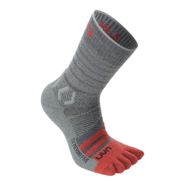 UYN Woman Trekking Five Merino Socks - Wandersocken Damen - S100323 G182 Grey/Pink