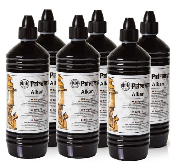 Petromax Alkan- Geruchsneutrales Paraffinöl 6 x 1 Liter