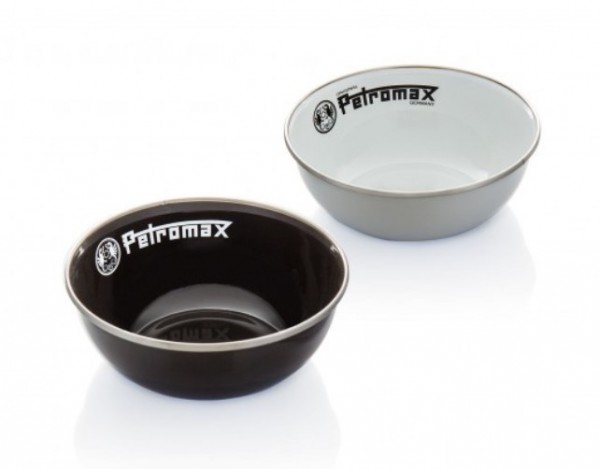 Petromax Emaille Schalen 2 Stück -  Weiß oder Schwarz