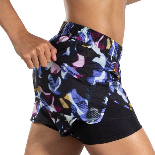 Brooks Chaser 5" 2-in-1 Short - Laufshorts Damen - 221464-056 Fast Floral Print