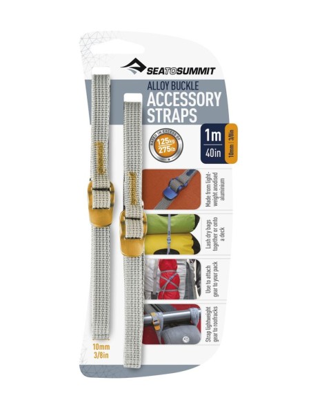 Sea To Summit Alloy Buckle Accessory Strap 10 mm Spanngurt - 1.0 Meter Gold