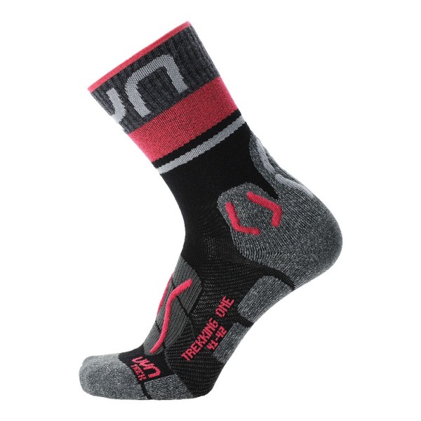 UYN Damen Trekking One Merino Socken - S100277 B093 Black/Pink