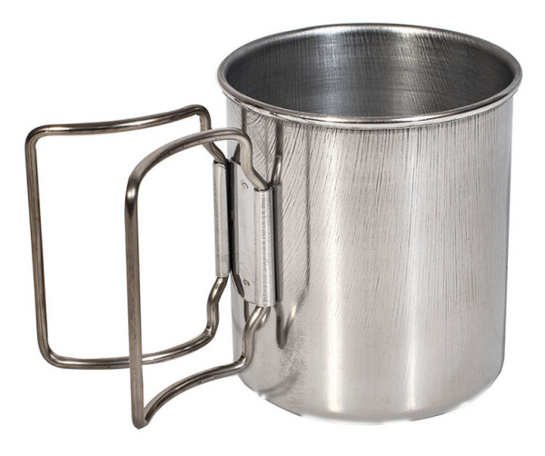 Beaver Brand Steel Mug Tasse mit klappbaren Griffen 400 ml - 461