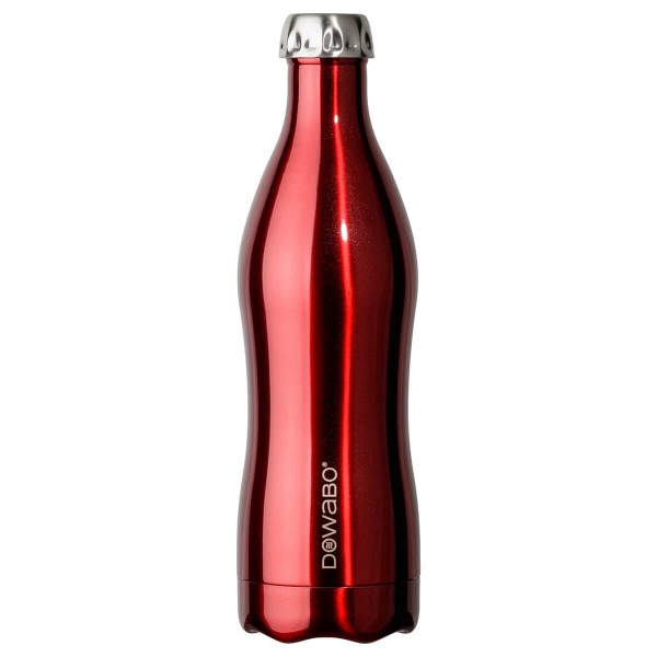 DOWABO Isolierflasche - Edelstahl Flasche - 750 ml Metallic Collection Red - DO-075-met-red