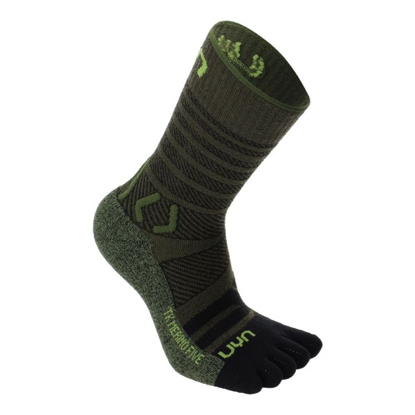 UYN Man Trekking Five Merino Socks - S100322 E199 Military/Black 