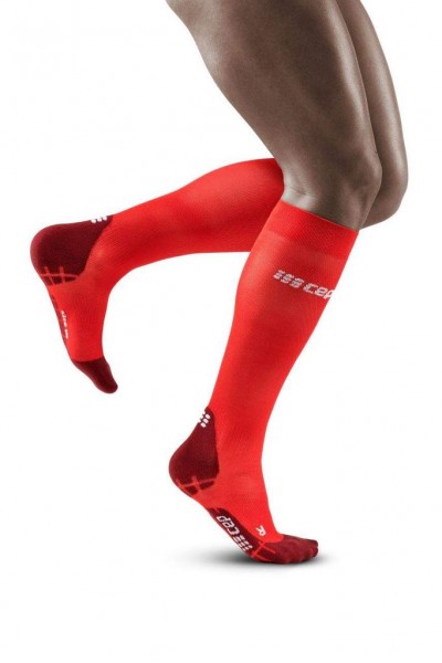 CEP - Run Ultralight Socks Herren | extra leichte, lange Kompressionssocke - Lava/DarkRed- WP30PY