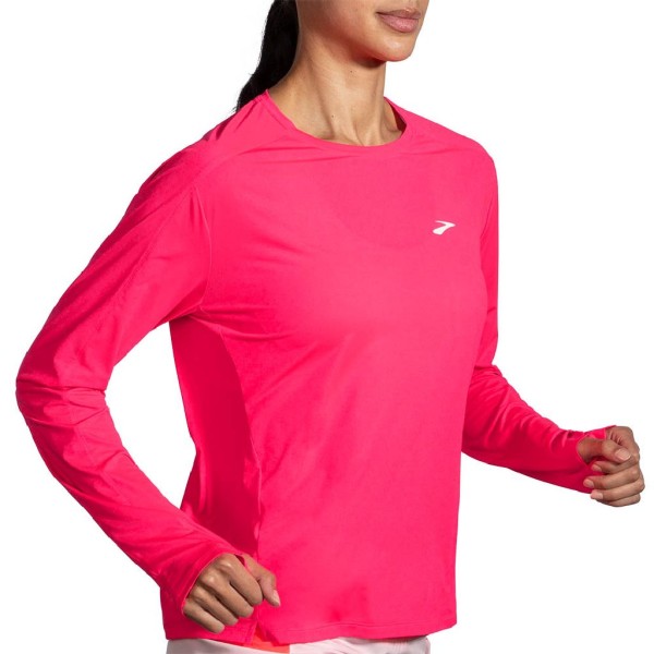 Brooks Sprint Free Long Sleeve 2.0 - Langarmshirt Damen - 221612-620 Hyper Pink