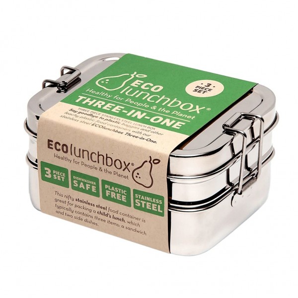 ECO Lunchbox Three in One Classic - Edelstahldosen stapelbar - R548135